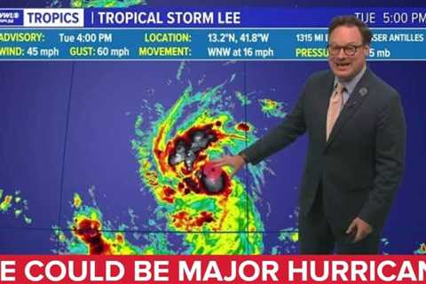 Tuesday afternoon tropical update: Tropical Storm Lee could become major hurricane