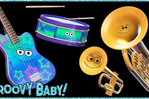 Funk! – Baby Sensory Music Video – Colorful Animated Instruments Playing Snazzy Music