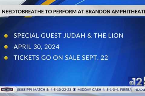 NEEDTOBREATHE to perform at Brandon Amphitheater