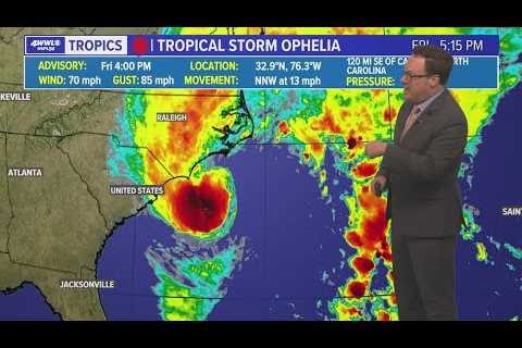 Friday evening tropical update: Tropical storm Ophelia not an immediate threat to east coast