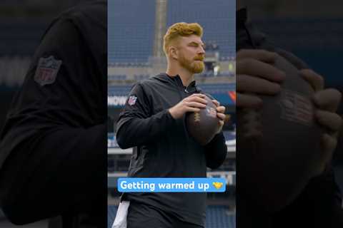 Warm ups 🤩 #panthers #nfl #andydalton 📺: CBS