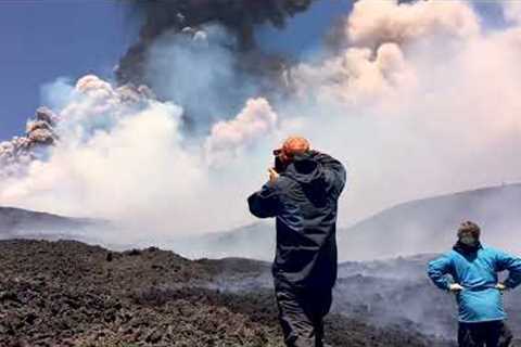 Italy's Mount Etna lets out huge clouds of smoke after violent eruption