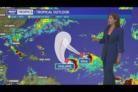 Friday night tropical update: Philippe and Rina pose no threat