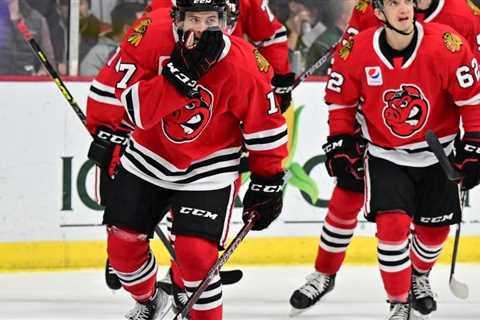 Rockford IceHogs |  Gust Hat Trick Leads Way as Hogs Cruise Past Wild