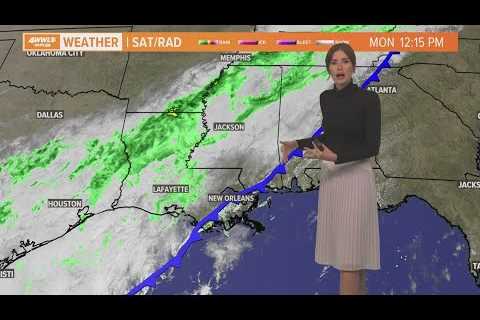 A strong cold front is arriving on Monday