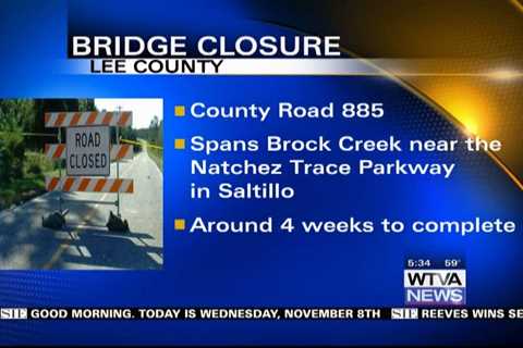 Lee County temporarily closes bridge near Saltillo to make repairs