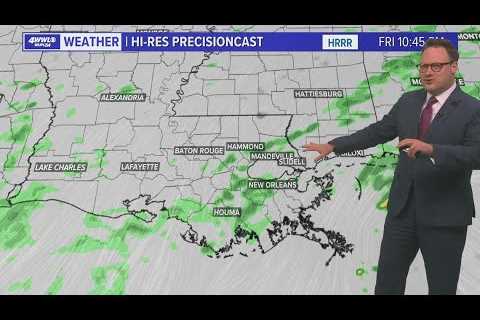 Weather: mostly cloudy skies, rain on the way