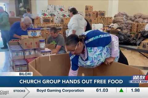 Local church group hands out free food