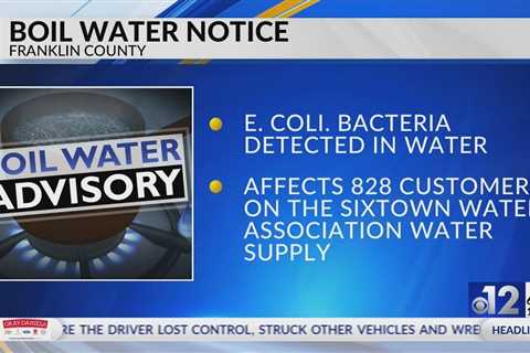 Boil water alert issued for 800 Franklin County customers