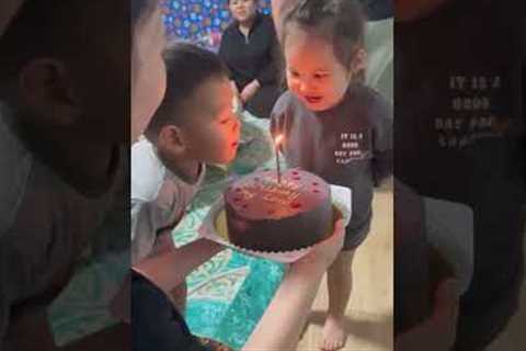 Girl Tries To Put Out A Candle With Her Eyes