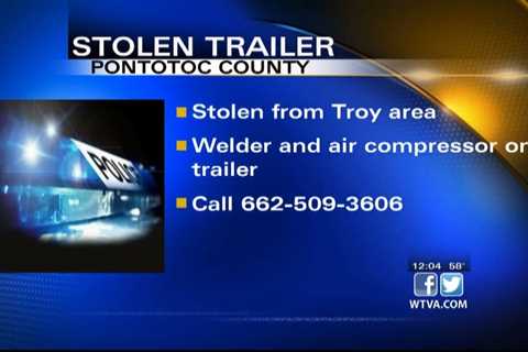 Trailer reported stolen in Pontotoc County