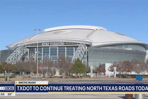 Crews treat roads ahead of Sunday’s Cowboys game