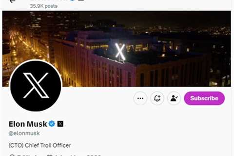 Elon Musk Is Now Chief Troll Officer, Changes X Bio