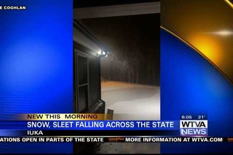 Snow, sleet falling through parts of Mississippi