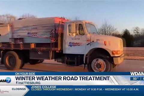 Winter weather road treatment