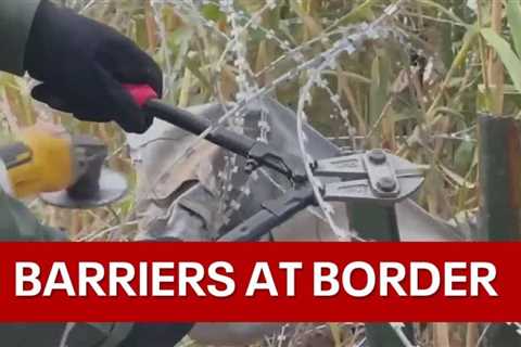 Federal agents cut razor wire Texas installed on US-Mexico border