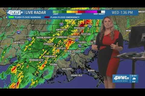 Severe Weather 2PM update: Flash Flood warnings, high-water advisories continue Wednesday afternoon