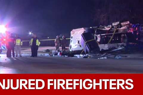 4 Fort Worth firefighters hurt in rollover crash, 1 critically