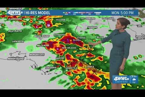 Severe Weather update: Heavy rain, strong winds threaten southeast Louisiana on Monday