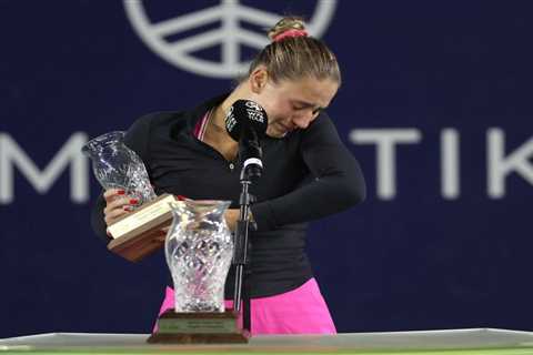 Teary-eyed Marta Kostyuk remembers Ukraine after catastrophic drone attack