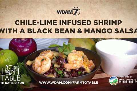 Farm to Table: Chile-lime infused shrimp with a black bean & mango salsa