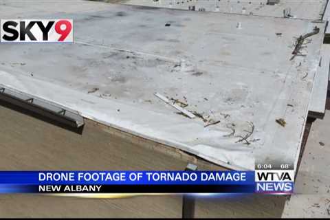 Exclusive aerial video shows the damage dealt by EF-1 tornado in New Albany