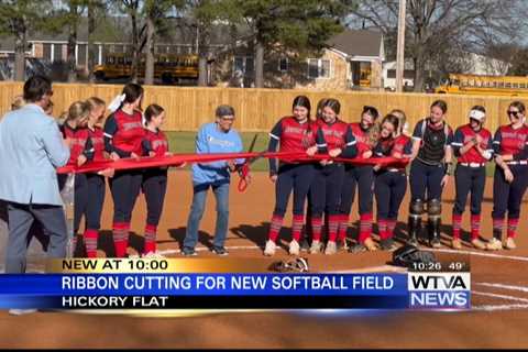 WTVA’s Chief Meteorologist Matt Laubhan throws first pitch at Hickory Flat ribbon cutting ceremony