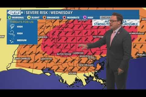 New Orleans Weather: City braces for severe weather forecast for Wednesday