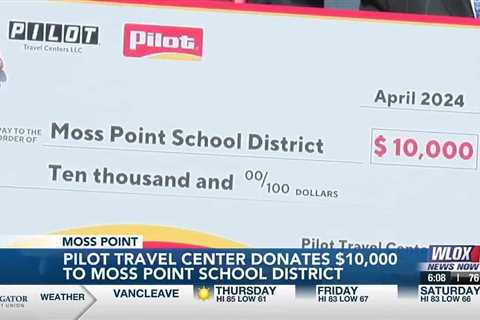 Pilot Travel Center celebrates remodel by donating $10,000 to Moss Point School District