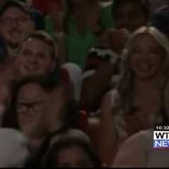 WTVA’s Sami Roebuck, now Sami Kostas, spotted in the crowd of The Tonight Show