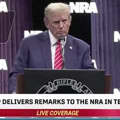 Donald Trump insists he is 'not freezing' amid claims NRA speech was flawed.
