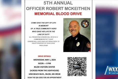 Annual Biloxi Blood Drive held in Honor of fallen Officer McKeithen