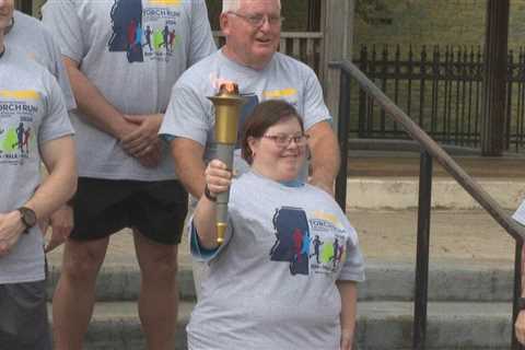 The Special Olympics Torch Run kicked off at Dumont Plaza