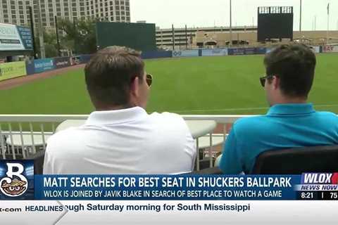 Matt DeGregorio searches for the best seat at Shuckers Ballpark