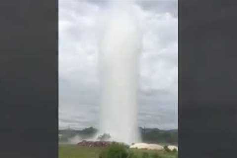 Strange Waterfall Coming From Sky