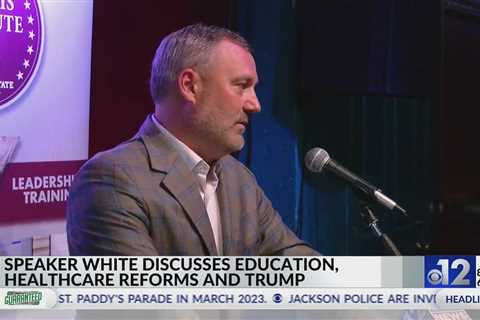 Speaker White discusses education, healthcare reforms