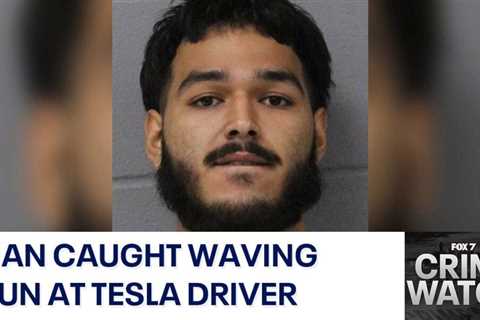 Tesla video helps Austin police arrest man seen waving gun at driver | FOX 7 Austin