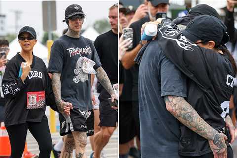 Kourtney Kardashian and Travis Barker Embrace at ‘Run Travis Run’ 5K