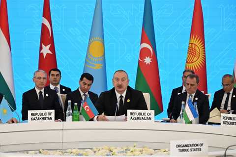 President Ilham Aliyev attending informal summit of heads of state of OTS in Shusha (PHOTO)