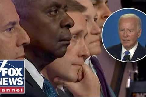 Video of top Biden aides at press conference goes viral