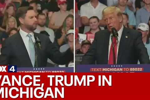 Trump, Vance hold first campaign rally together in Michigan