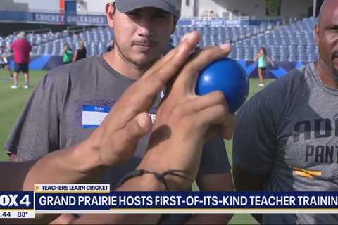 Grand Prairie ISD teachers learn how to play cricket