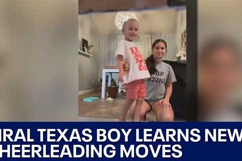 Texas boy who went viral dancing with cheerleaders learns new moves | FOX 7 Austin