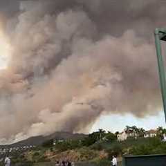 Airport Fire Footage In California, USA