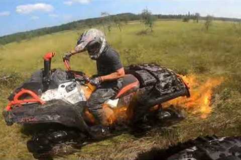 ATV Suddenly Catches Fire