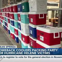 Comeback Coolers packing more than 500 coolers to deliver to Hurricane Helene victims