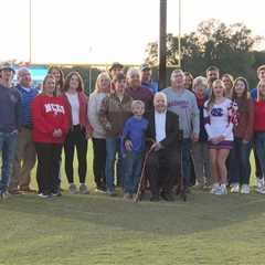 Neshoba Central unveils its restored rocket and honors Mr. Prentice Copeland