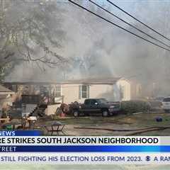 Fire damages trailer in South Jackson