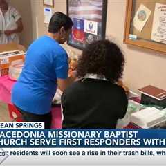 Macedonia Missionary Baptist Church provides lunch for Ocean Springs first responders