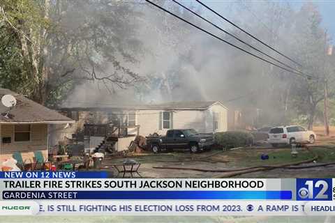 Fire damages trailer in South Jackson